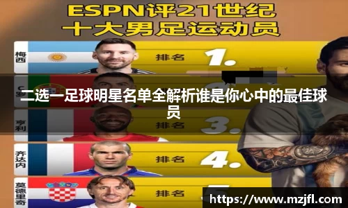 二选一足球明星名单全解析谁是你心中的最佳球员